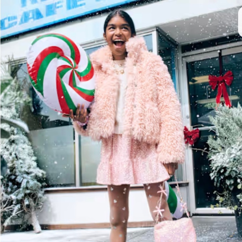 The Children's Place Cream Faux Fur Coat - Plush Lining
